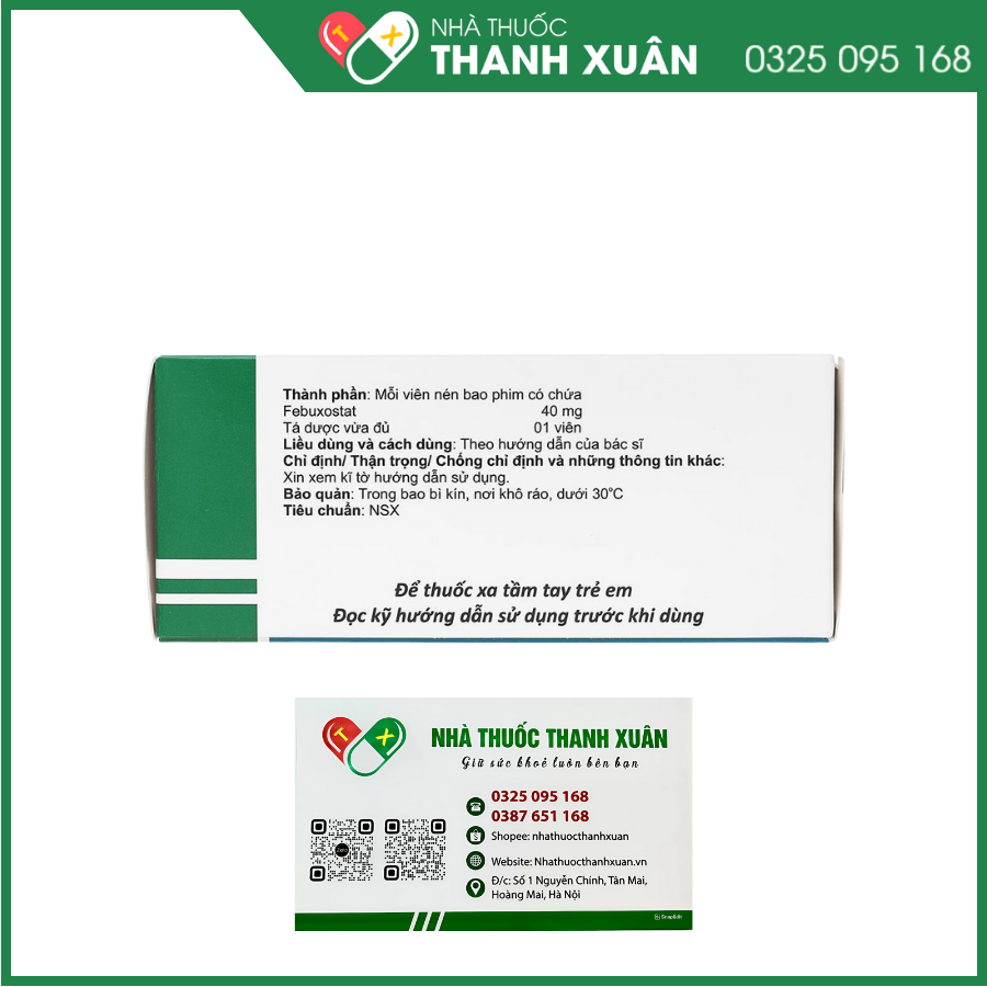 Uloxoric 40 điều trị tăng acid uric máu